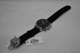 Two men's as new Emporio Armani AR0397 black chronograph watches (No box included).