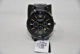 A men's as new Armani AR1451 luxury ceramic watch (No box included).