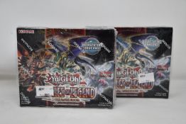 Two sealed as new boxes of Konami English edition Yu-Gi-Oh Battles of Legend Armageddon trading card