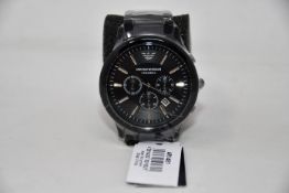 A men's as new Armani AR1451 luxury ceramic watch (No box included).