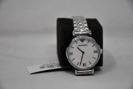 A ladies as new Emporio Armani AR1682 watch (No box included).