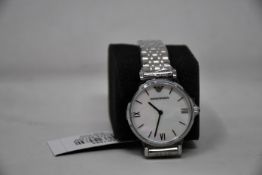 A ladies as new Emporio Armani AR1682 watch (No box included).