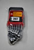 An as new MAC Tools SRWMF126PT Flexible-Head Ratcheting Wrench Set.