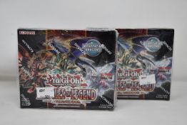 Two sealed as new boxes of Konami English edition Yu-Gi-Oh Battles of Legend Armageddon trading card