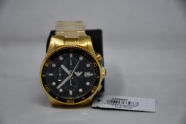 A men's as new Emporio Armani AR5857 gold chronograph watch (No box included).