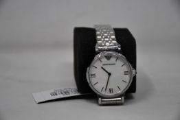 A ladies as new Emporio Armani AR1682 watch (No box included).