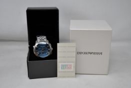 A men's boxed as new Emporio Armani AR1787 watch.