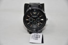 A men's as new Armani AR1451 luxury ceramic watch (No box included).