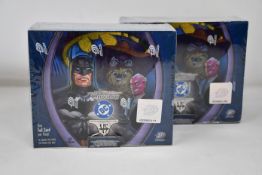 Two as new DC Comics Origins VS System Booster Boxes (14 cards per pack, 24 packs per box).