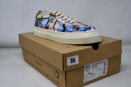 A pair of as new S.W.C & Endless Joy Cracked Earth canvas sneakers (UK 8).