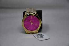 A ladies as new Michael Kors MK3264 Slim Runway Watch.