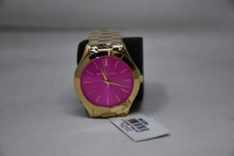 A ladies as new Michael Kors MK3264 Slim Runway Watch.