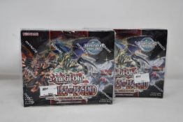 Two sealed as new boxes of Konami English edition Yu-Gi-Oh Battles of Legend Armageddon trading card