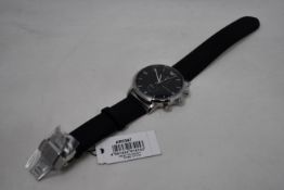 Two men's as new Emporio Armani AR0397 black chronograph watches (No box included).