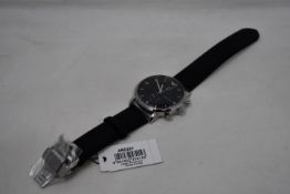 Two men's as new Emporio Armani AR0397 black chronograph watches (No box included).