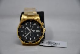 A men's as new Emporio Armani AR5857 gold chronograph watch (No box included).