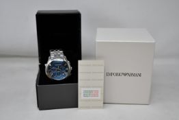 A men's boxed as new Emporio Armani AR1787 watch.
