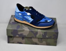 A pair of as new Valentino Garavani camouflage sneakers (EU 42).