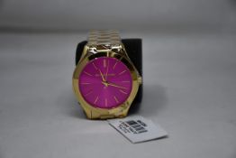 A ladies as new Michael Kors MK3264 Slim Runway Watch.