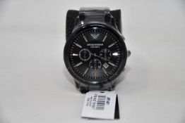 A men's as new Armani AR1451 luxury ceramic watch (No box included).