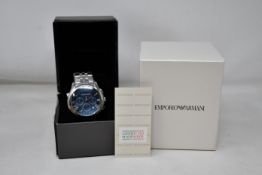 A men's boxed as new Emporio Armani AR1787 watch.