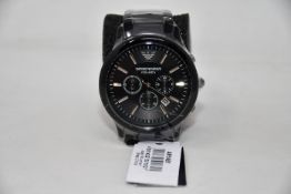 A men's as new Armani AR1451 luxury ceramic watch (No box included).