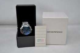 A men's boxed as new Emporio Armani AR1787 watch.