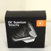 A boxed as new set of EK Quantum Velocity CPU Water Block and EK Water Blocks and two EK-HD PETG