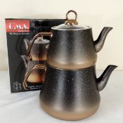 OMS Collection 4 pcs L Non-Stick Tea Pot Set - COPPER - new in box, OMS Collection 4 pcs L Non-Stick