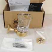 A boxed as new Dornbracht special production tumbler holder wall model - brushed Durabrass, part