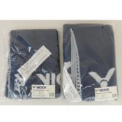 A bagged as new set of 2 Victor Towels - Bath Sheet Towel - Blue/Red/White and Sports Towel - Blue/