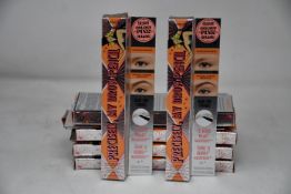 Ten boxed as new Benefit Precisely, My Brow Pencils in warm, light and medium neutral brown.