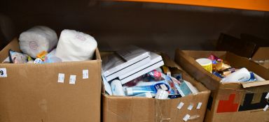 Three boxes of assorted as new beauty (Mainly Korean) beauty products.