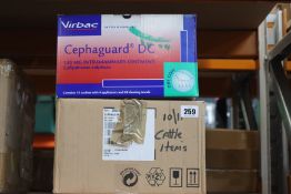 Two boxed as new Virbac Cephaguard DC 150mg Intramammary Ointment (15 sachets with 4 applicators and