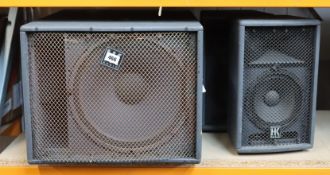 A pre-owned HK Lucas audio PA system (Missing stands).
