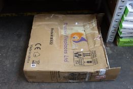 A boxed Bespoke Fireplaces Ltd BS24 electric fire.