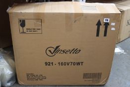 A boxed as new Vinsetto office desk/computer chair in black and white.