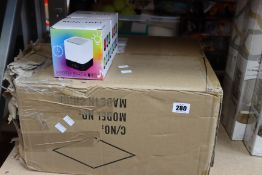 Thirty two boxed as new StillCool Bluetooth mini Hi-Fi speaker alarm clocks S8 (Some damage to a few
