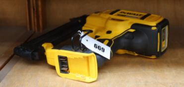 A pre-owned DeWalt 18GA Brad Nailer (Bare unit only).