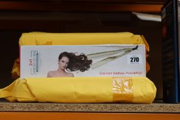 Twelve boxed as new 2-in-1 Hair Curling Irons/Hair Straighteners (Model: QL-105, requires UK