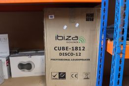 An as new Ibiza cube 1812 speaker.
