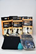 Two pairs of as new DexShell wading socks (L - RRP £40 each), six pairs of DexShell Thermlite