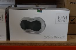 A boxed as new E & M Active Magic Touch Massage Cushion (RRP £118) https://emactive.com/em-active/