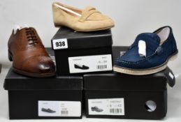 Three pairs of as new Jones Bootmaker footwear; men's Leon shoes (UK 10), men's Maynard shoes (UK 8)
