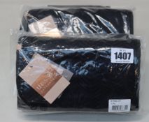 Three as new Unmade Copenhagen Janel clutch bags in black (RRP £75 each).