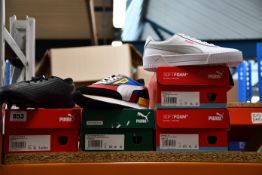 Four pairs of Junior Puma footwear; Ultra 4.1 FG/AG (UK 3.5), Future Rider Play On (UK 3) and two