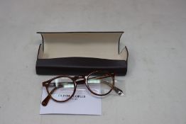 A pair of as new Oliver Peoples - Gregory Peck glasses frames (With clear glass, no box, case