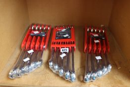 Three sealed as new Mac Tools Precision Torque five piece XL metric combination wrench sets.