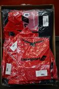 Seven as new Swissport waterproof softshell jackets (Assorted sizes) and ten Swissport T-shirts in