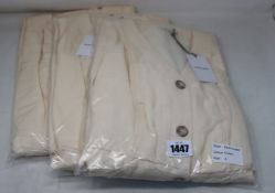 Three as new Iris & Ink Adrienne belted crinkled-crepe midi dresses (Sizes 4, 12, 14 - RRP £68